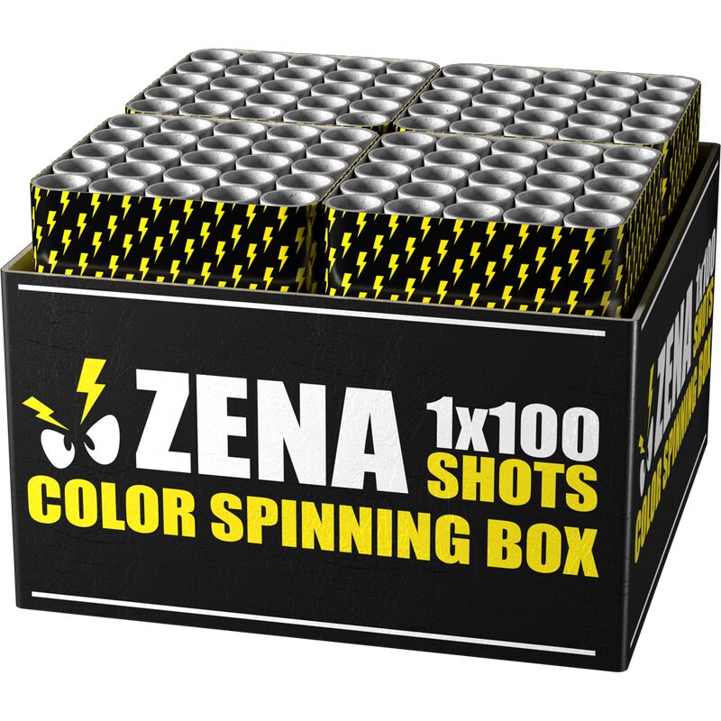 Zena Color Spinning Box 100-Schuss-Feuerwerkverbund (Stahlkäfig) von Lesli kaufen