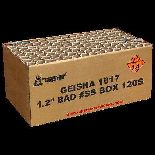 Jetzt Bad Ass Box 120-Schuss-Feuerwerkverbund (6x20 Schuss-Batterien) ab 179.99€ bestellen