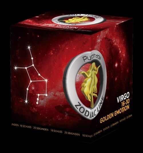 Jetzt Golden Emotion-Virgo-Zodiac Line 16-Schuss-Feuerwerk-Batterie ab 25.99€ bestellen