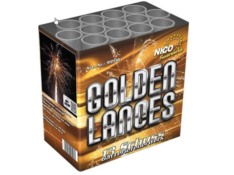 Jetzt Golden Lances 13-Schuss-Feuerwerk-Batterie ab 13.99€ bestellen