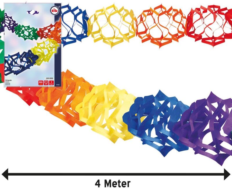 Jetzt Papier-Girlande, bunt ab 0.99€ bestellen