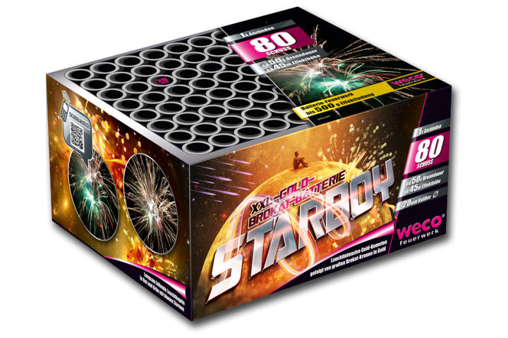 Jetzt Starboy 80-Schuss-Feuerwerk-Batterie ab 38.99€ bestellen