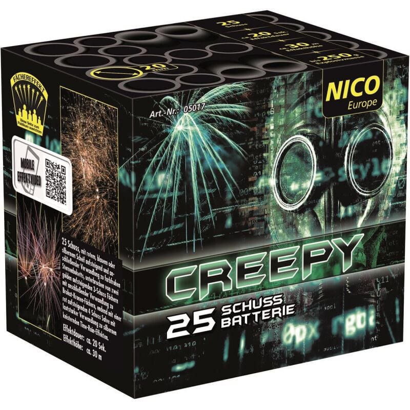 Jetzt Creepy 25-Schuss-Feuerwerk-Batterie ab 11.99€ bestellen
