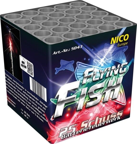 Jetzt Flying Fish 25-Schuss-Feuerwerk-Batterie ab 13.49€ bestellen