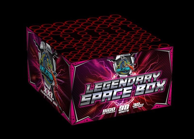 Jetzt Legendary Space Box 98-Schuss-Feuerwerkverbund ab 74.99€ bestellen