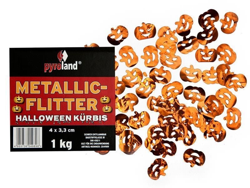 Jetzt Metallic Flitter - Halloween - Kürbis 1kg (Pappschachtel) ab 39.99€ bestellen