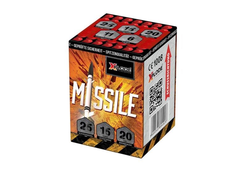 Jetzt Missile 25-Schuss-Feuerwerk-Batterie ab 0.97€ bestellen