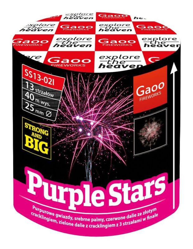 Jetzt Purple Stars 13-Schuss-Feuerwerk-Batterie ab 10.49€ bestellen
