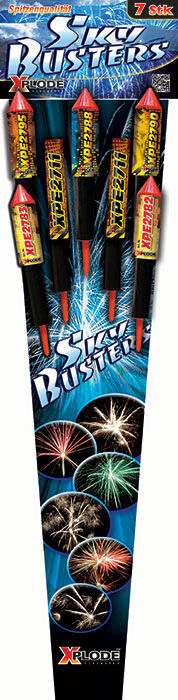 Jetzt Sky Busters 7-teiliges Feuerwerk-Raketensortiment ab 5.99€ bestellen