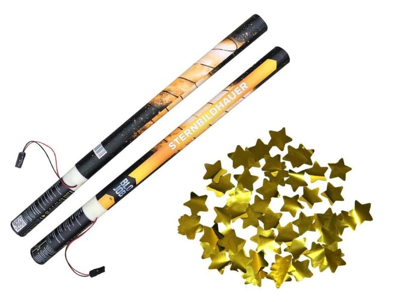 Jetzt Sternbildhauer 80cm elektrisch Metallicflitter goldene Sterne ab 2.76€ bestellen