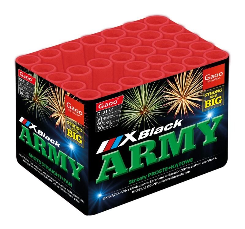 Jetzt X-Black Army 31-Schuss-Feuerwerk-Batterie ab 41.24€ bestellen