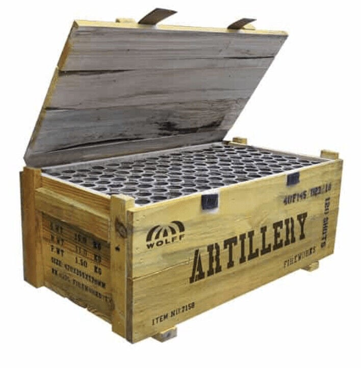 Jetzt Artillery 120-Schuss-Feuerwerkverbund (Stahlkäfig) ab 164€ bestellen