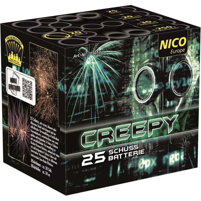 Jetzt Creepy 25-Schuss-Feuerwerk-Batterie ab 13.59€ bestellen