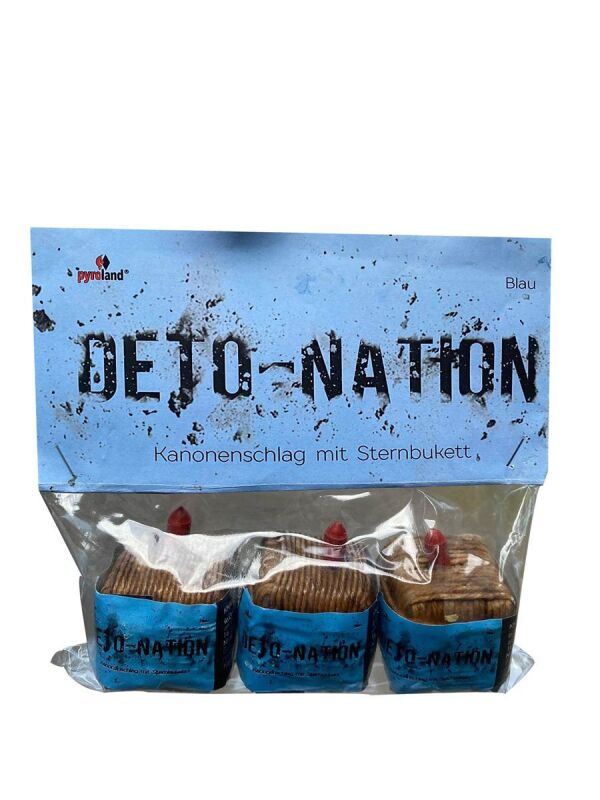 Jetzt Deto-Nation 3er Pack kubische Kanonenschläge Blue ab 2.97€ bestellen