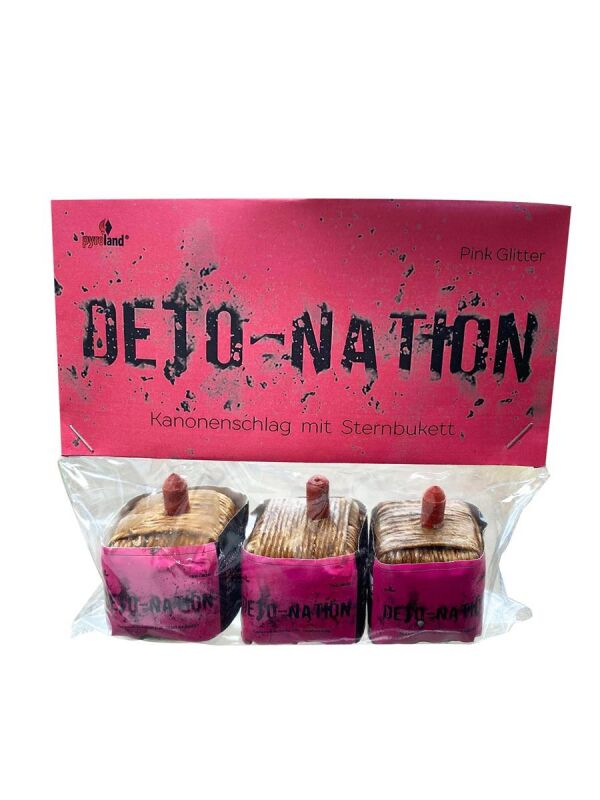 Jetzt Deto-Nation 3er Pack kubische Kanonenschläge Pink Glitter ab 2.97€ bestellen