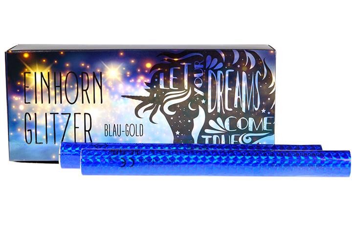 Jetzt Einhornglitzer Blau/Gold 45s ab 12.99€ bestellen