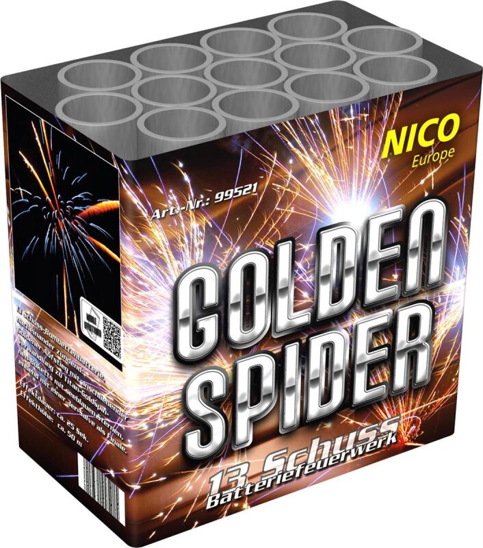 Jetzt Golden Spider 13-Schuss-Feuerwerk-Batterie ab 19.54€ bestellen
