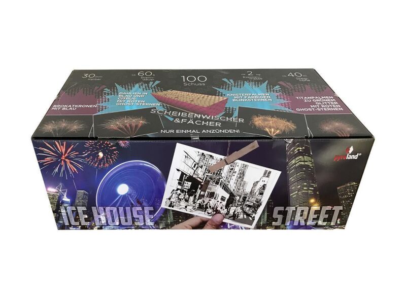 Jetzt Ice House Street 100-Schuss-Feuerwerkverbund ab 152.99€ bestellen