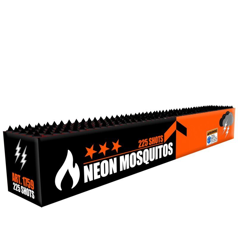 Jetzt Neon Mosquitos 225-Schuss-Feuerwerk-Batterie ab 12.74€ bestellen