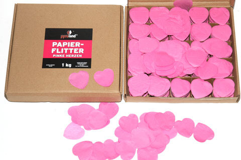 Jetzt Papier Flitter - Pinke Herzen 1kg (Pappschachtel) ab 8.82€ bestellen