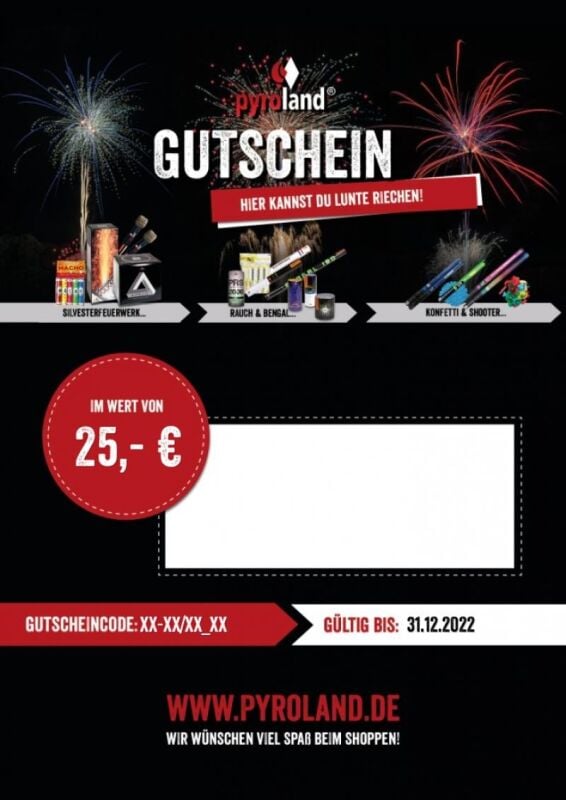 Jetzt Pyroland individueller Geschenk-Gutschein ab 25€ bestellen