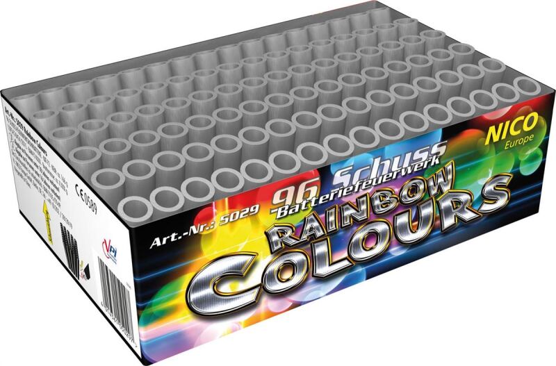 Jetzt Rainbow Colours 96-Schuss-Feuerwerk-Batterie ab 19.54€ bestellen