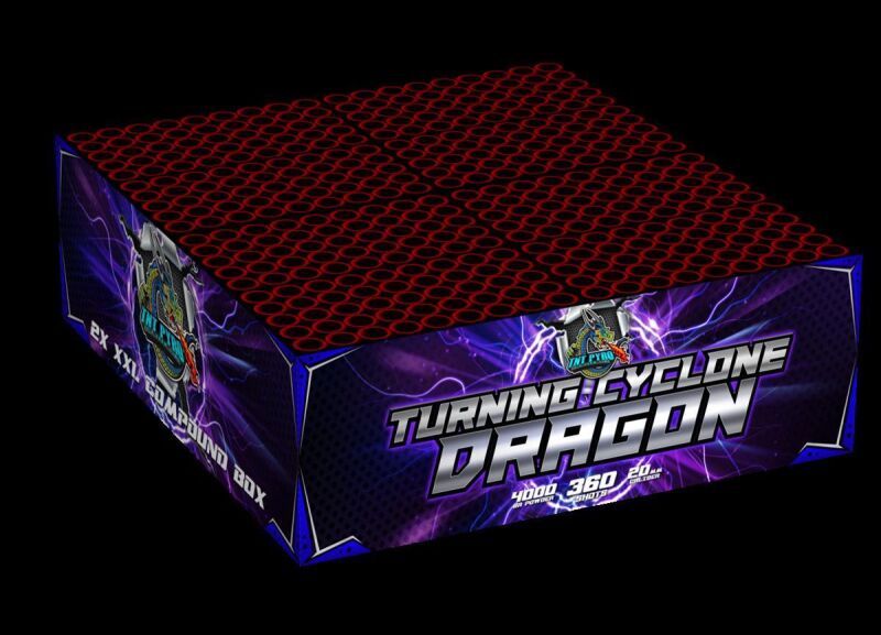 Jetzt Turning Cyclone Dragon 360-Schuss-Feuerwerkverbund (Double Compound) ab 127.49€ bestellen