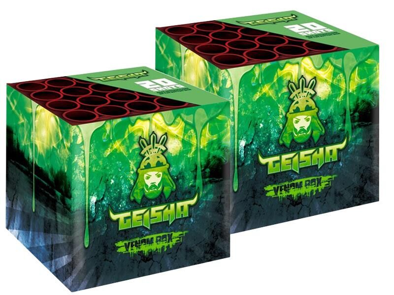 Jetzt Venom Box 2er 20-Schuss-Feuerwerk-Batterie (Stahlkäfig) ab 59.49€ bestellen
