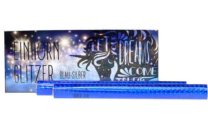 einhornglitzer-blau-silber-45s